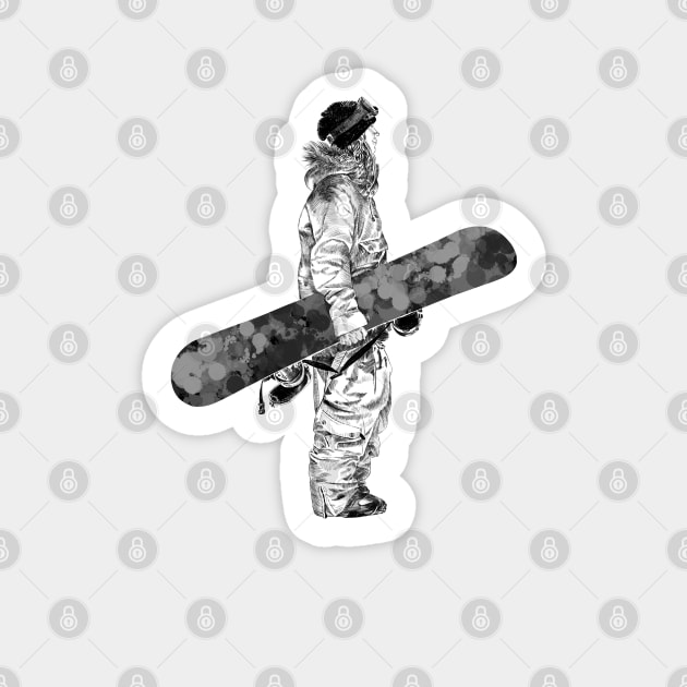 Snowboarder Sticker by sibosssr